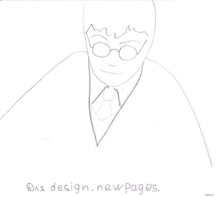 Нарисовать Гарри Поттера поэтапно