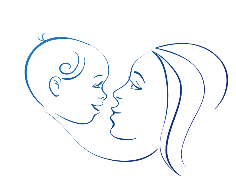 Шаблон мама с ребенком