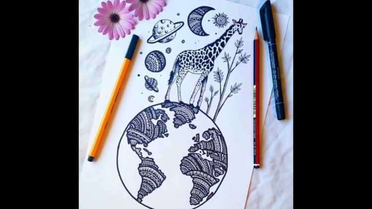 Идеи для скетчбука черной ручкой