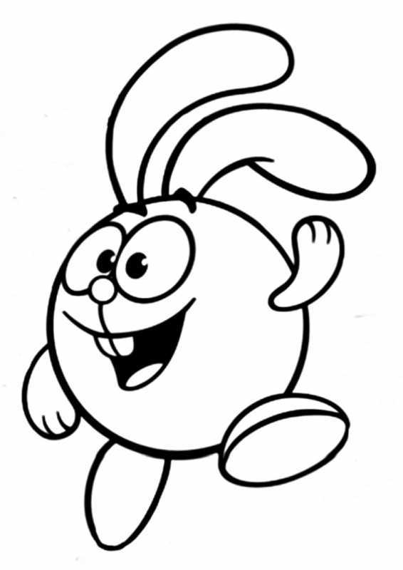 Раскраска Смешарики Крош