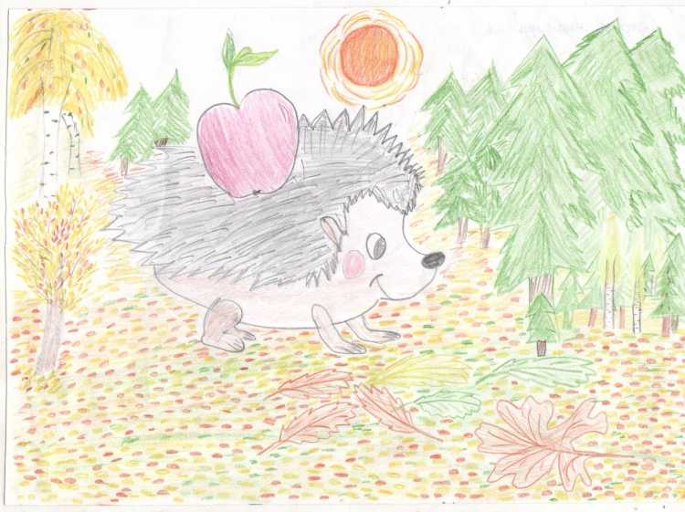 Рисование для малышей Ёжик