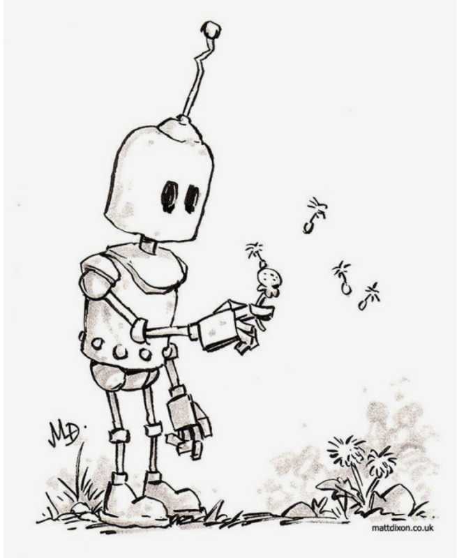 Робот помощник рисунок