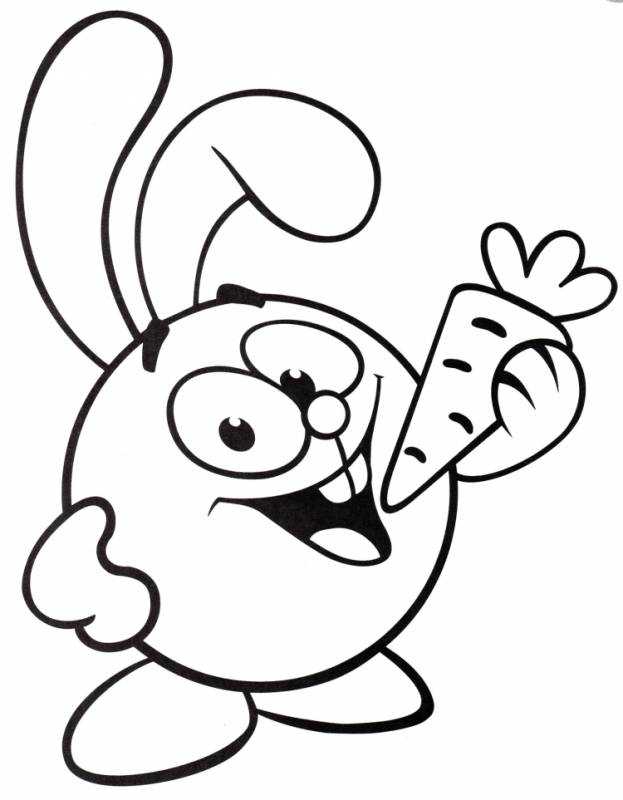 Раскраска Смешарики Крош