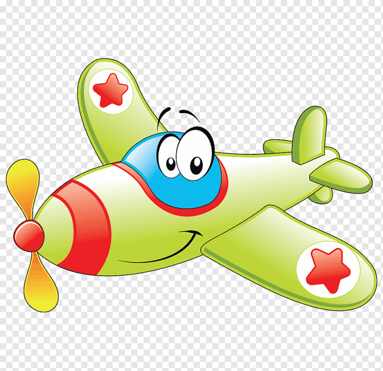 Самолет мультяшный