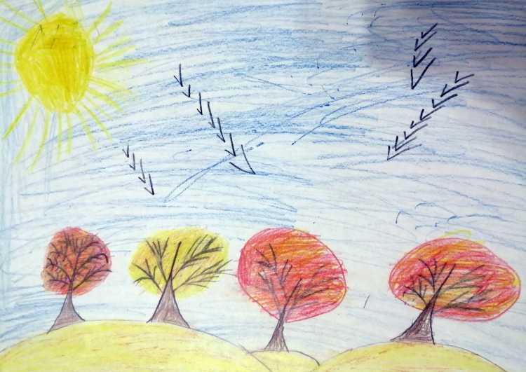 Рисунок на тему осенние каникулы