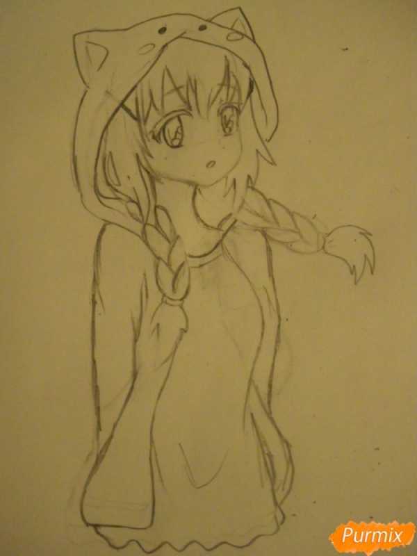 Аниме карандашом для срисовки в полный рост
