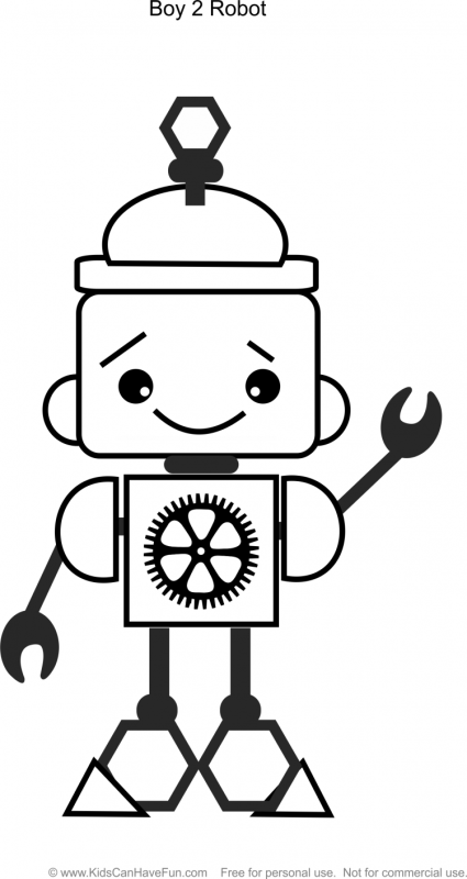 Робот робик раскраска