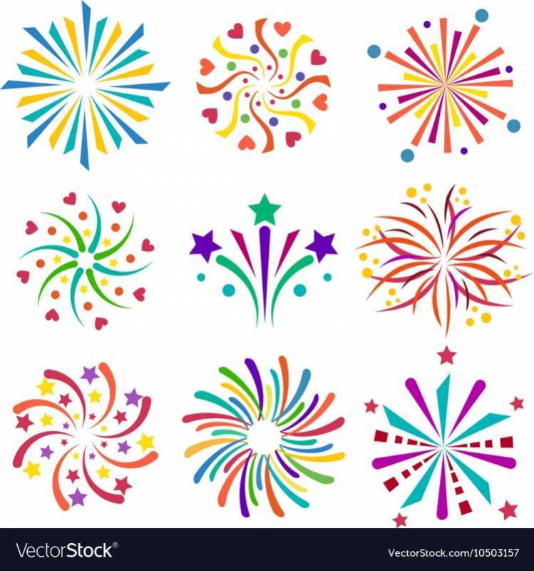 Салют из звезд силуэт