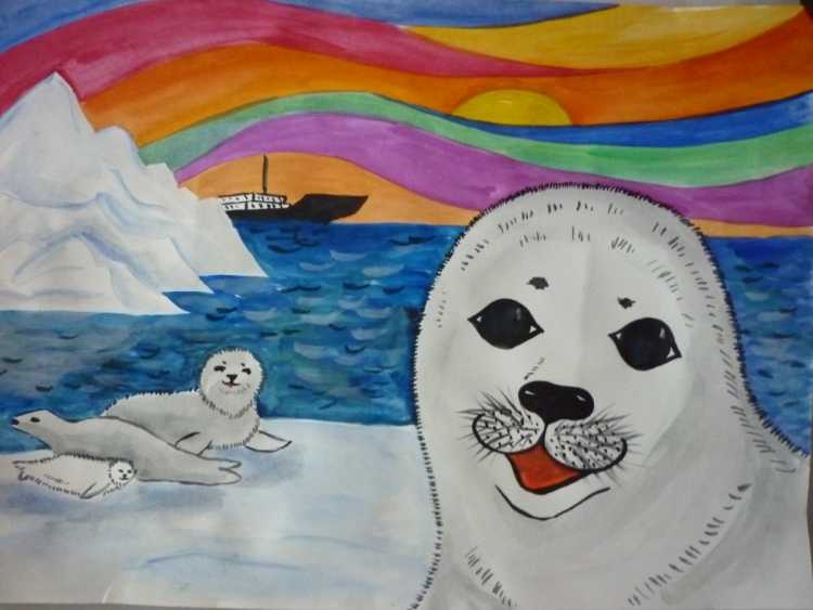 Рисование пингвина для детей