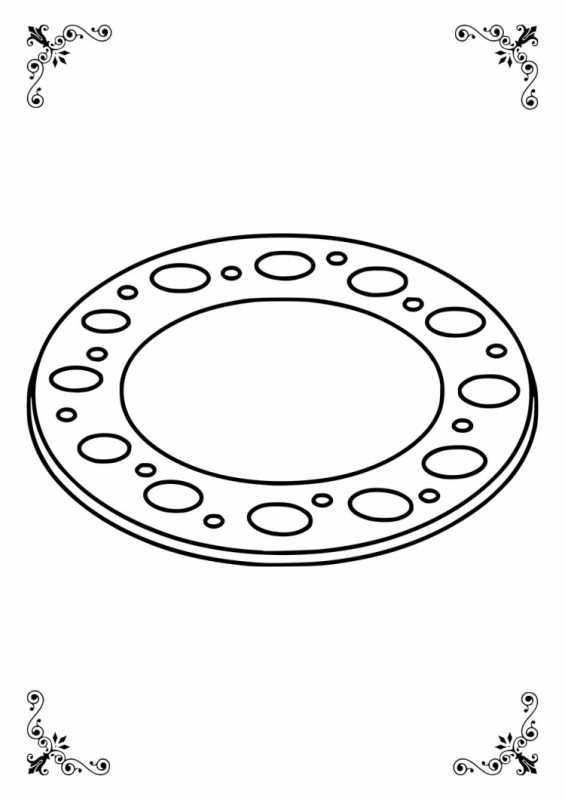Раскраска тарелка для детей 2-3 лет