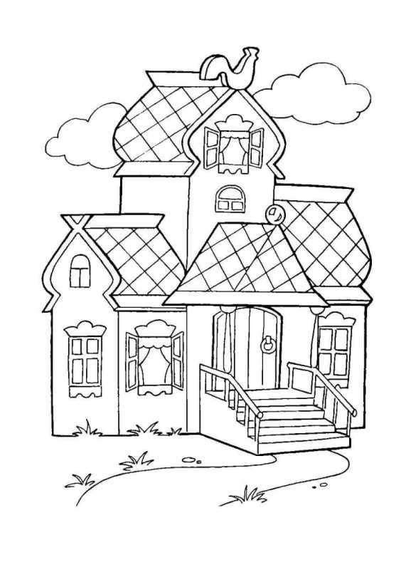 Ледяная избушка раскраска для детей