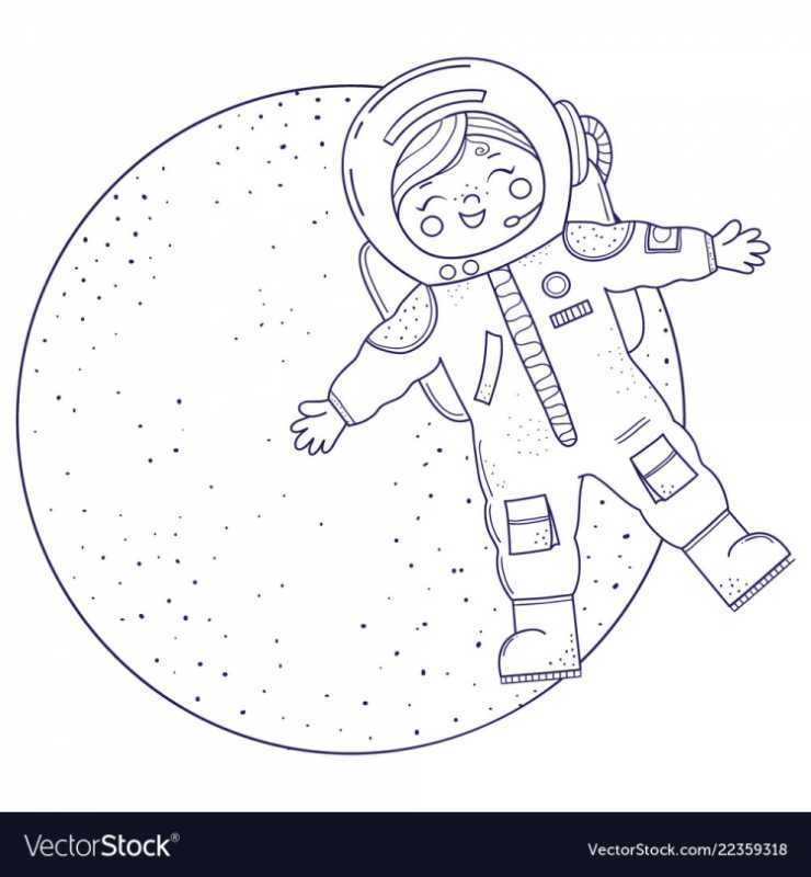 Космонавт трафарет для детей