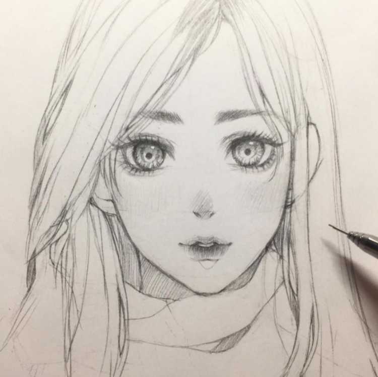 Аниме рисунки карандашом