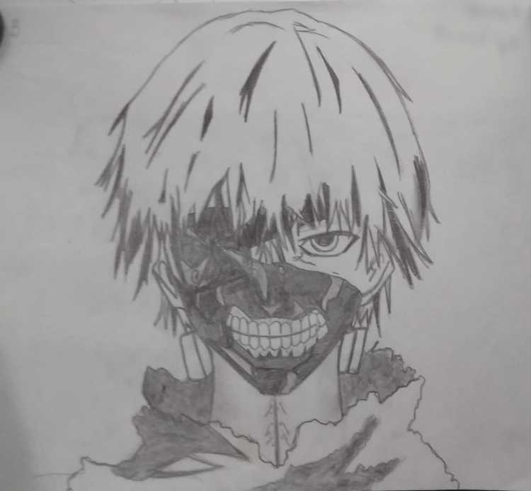 Раскраска аниме Канеки Кен