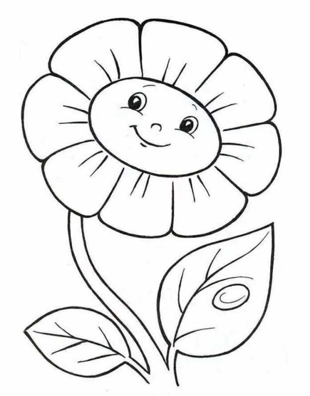 Цветы раскраска для детей