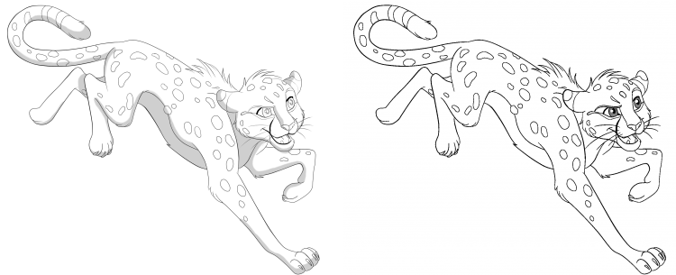 Гепард набросок