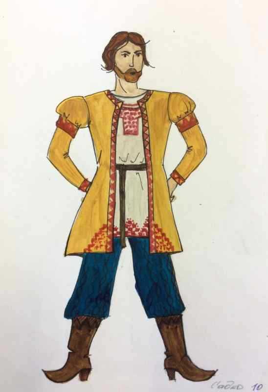 Эскиз костюма к опере Римского Корсакова Садко