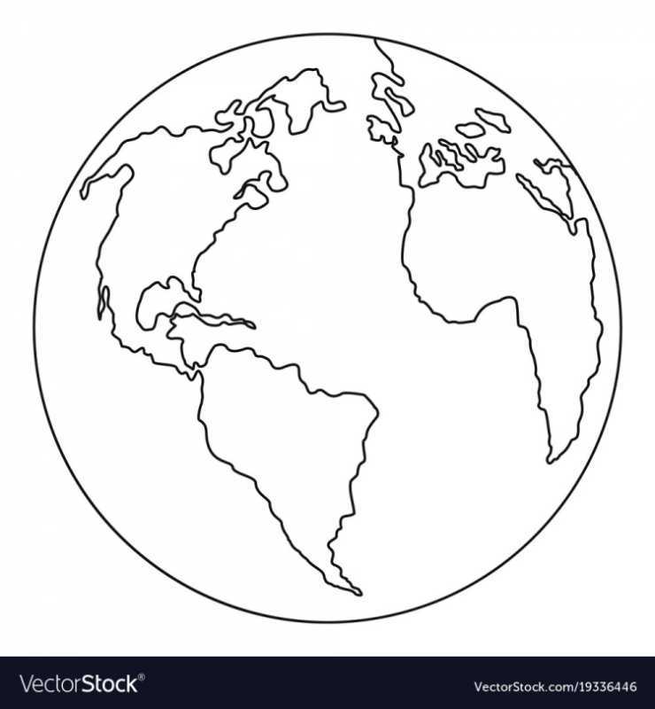 Трафарет планеты земля