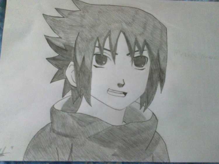 Как нарисовать Саске