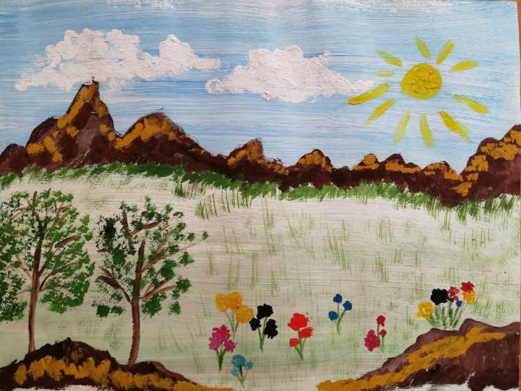 Родные просторы рисунок