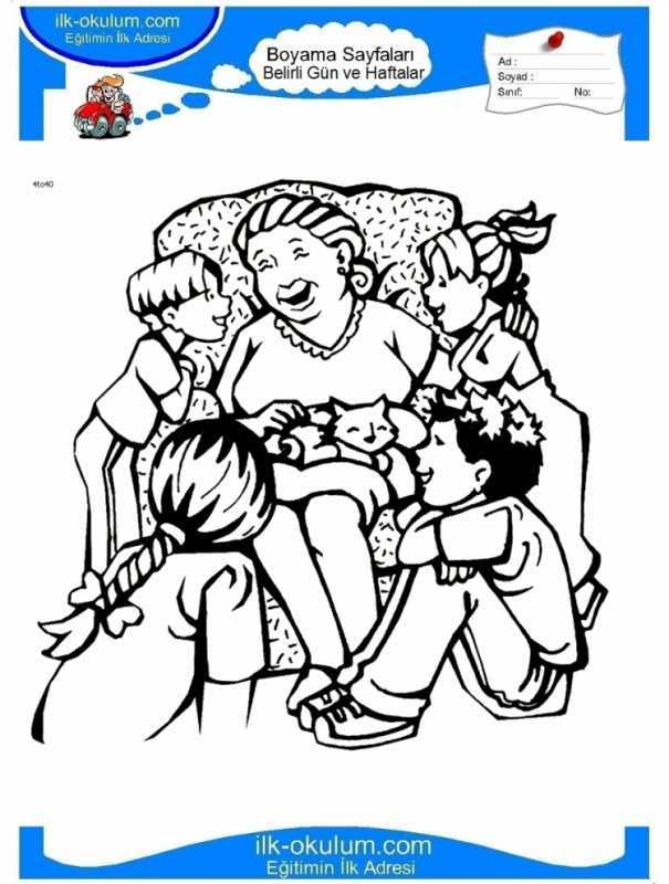 Раскраска бабушка и дедушка