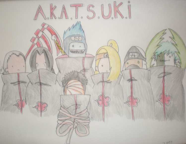 Акацуки легкие рисунки