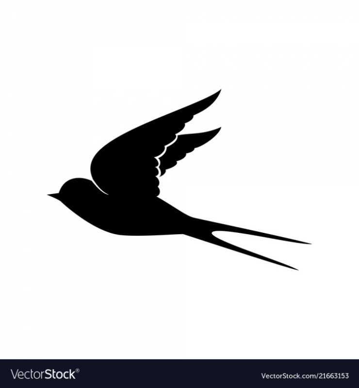 Трафарет птицы