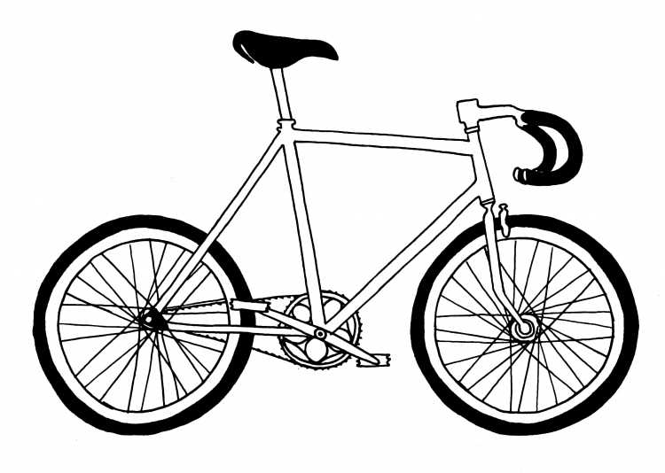 Велосипед карандашом