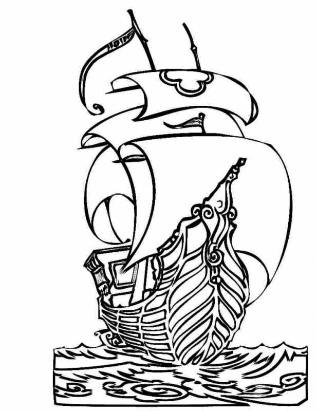 Парусник раскраска