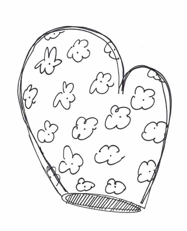 Раскраска антистресс варежки