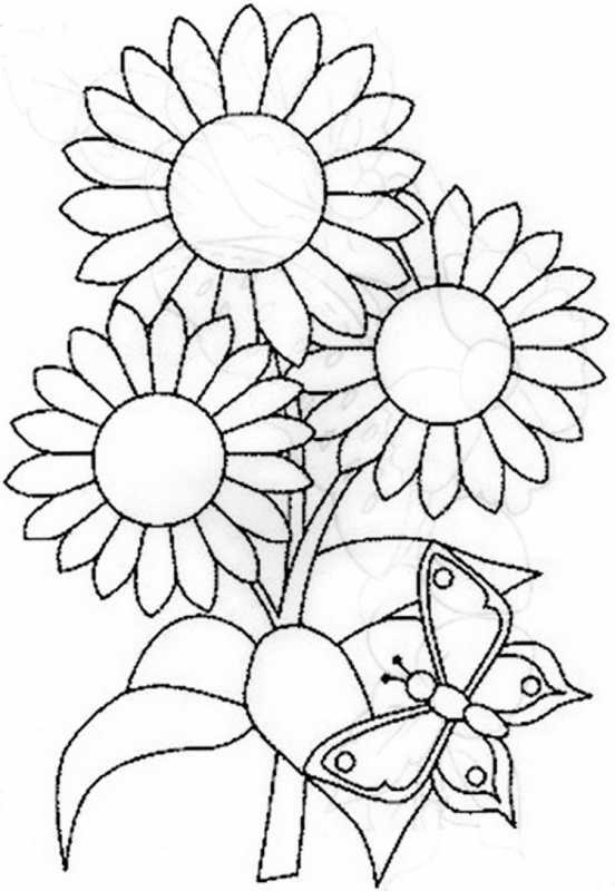 Трафарет ромашки