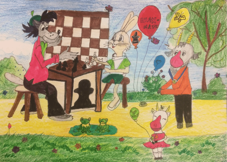 Шахматы в детских рисунках