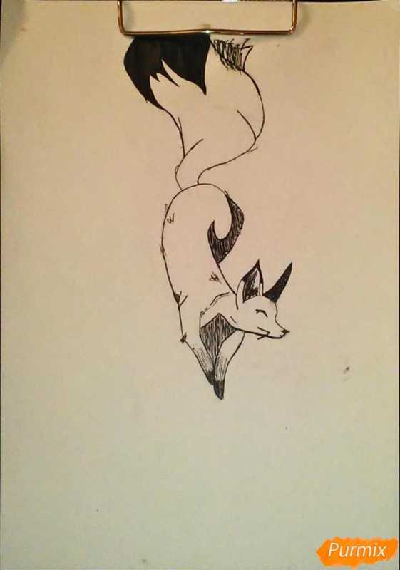 Лиса для срисовки очень легко