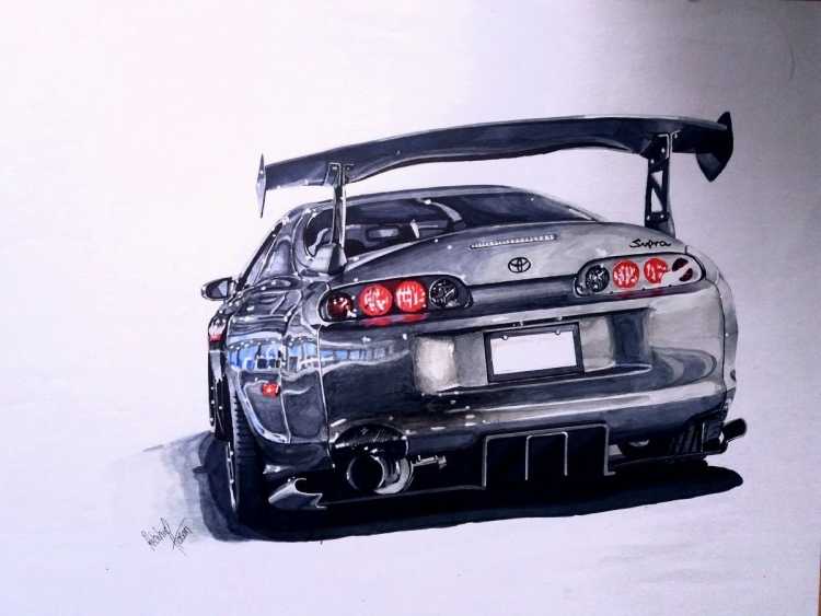 Раскраска Toyota Supra a80