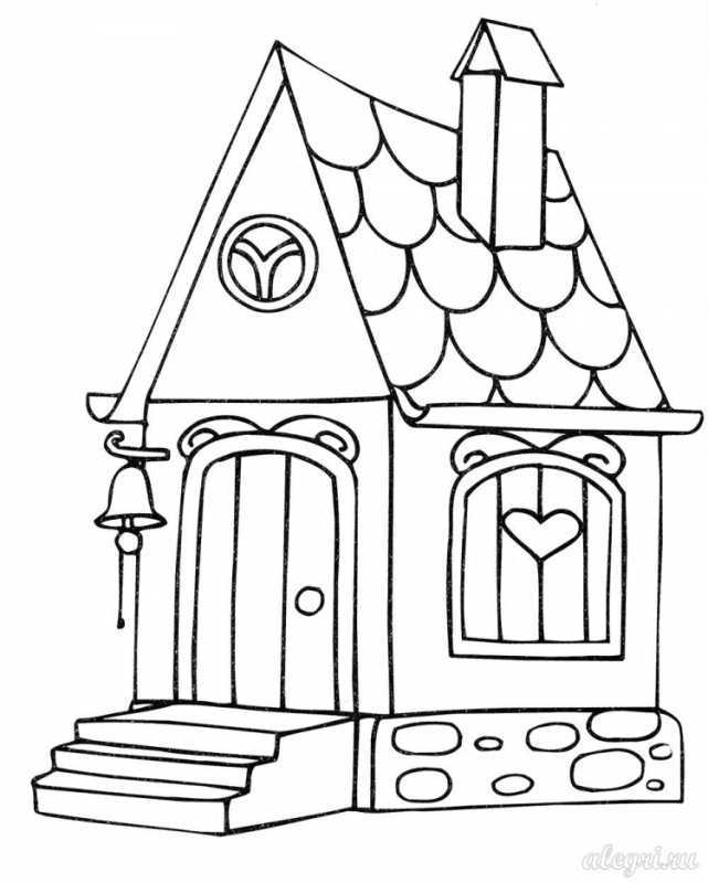 Сказочный домик раскраска для детей