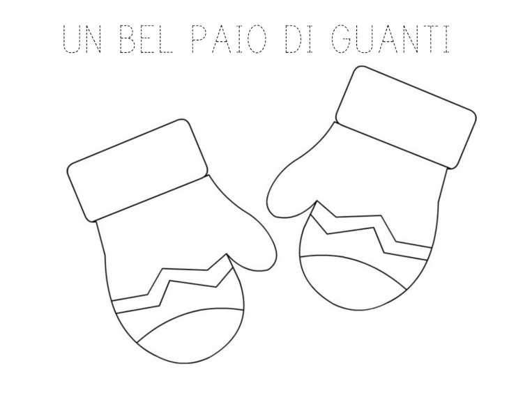 Варежка трафарет для вырезания