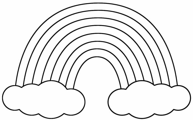 Радуга для раскрашивания