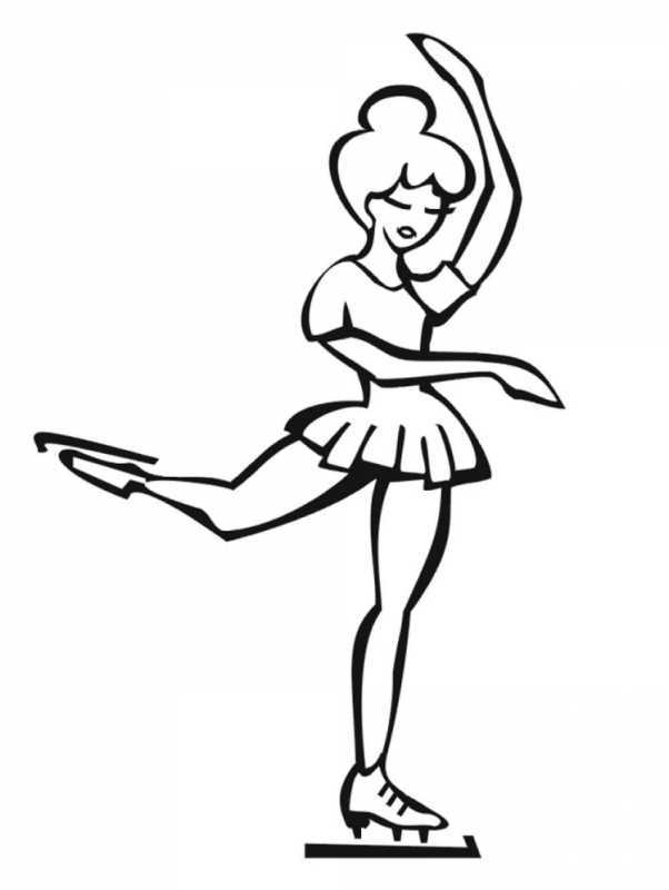 Раскраска фигуристы для детей