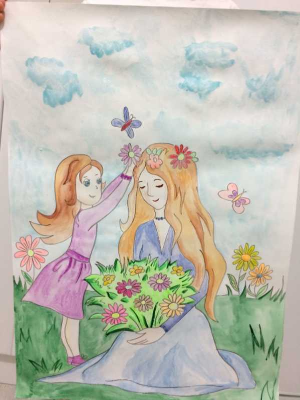 Рисунки ко Дню матери красивые