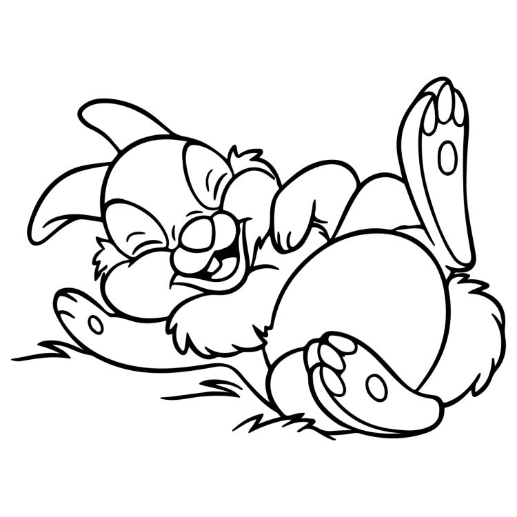 Зайчик раскраска для малышей