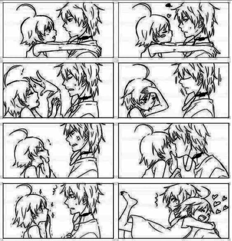 Милые аниме комиксы про любовь