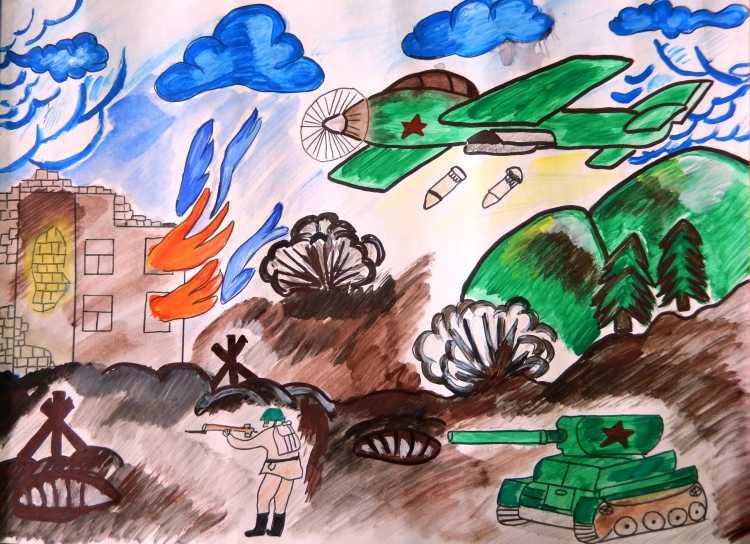 Конкурс рисунков на военную тему