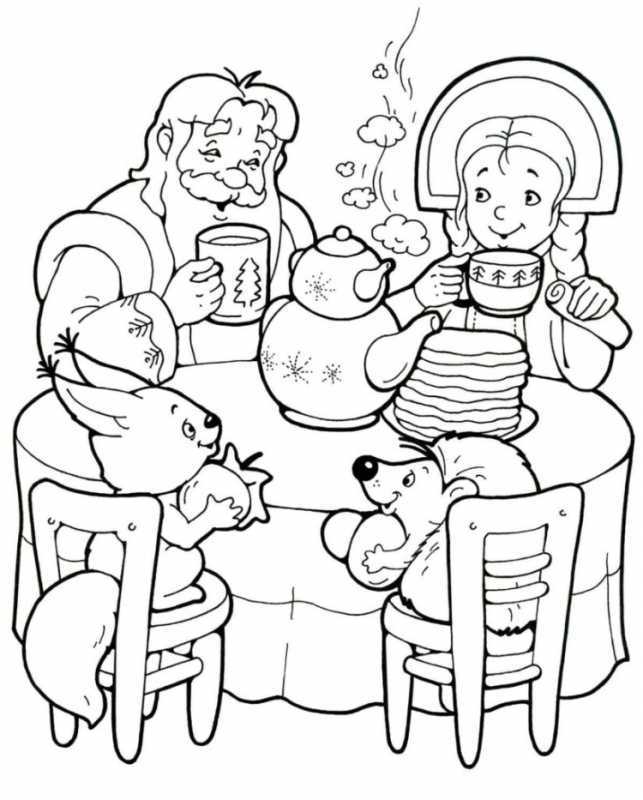 Самовар раскраска