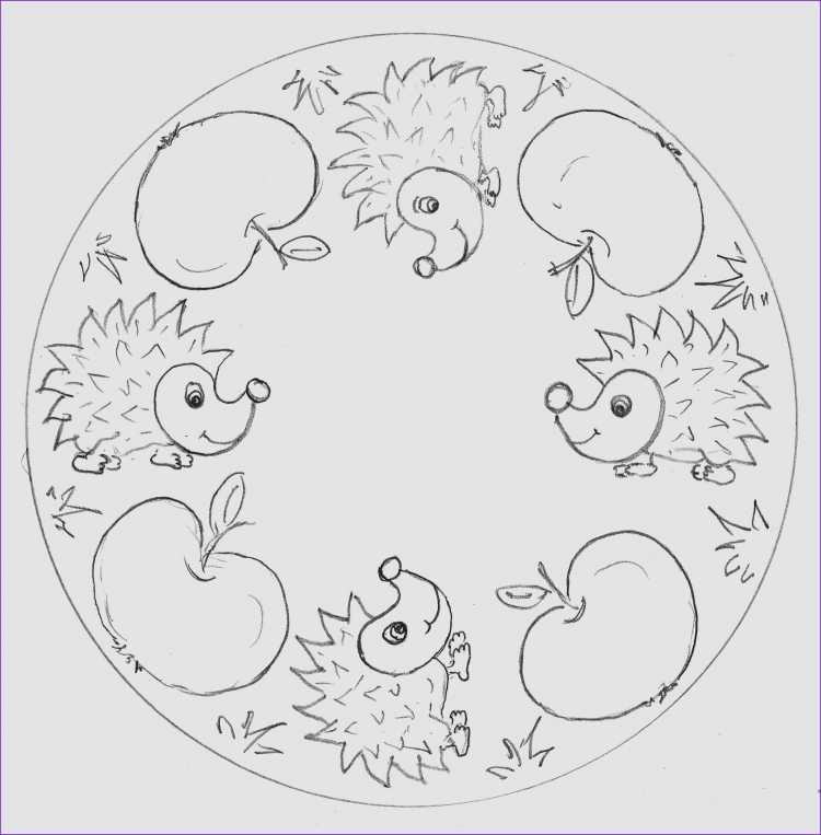 Осенняя Мандала раскраска