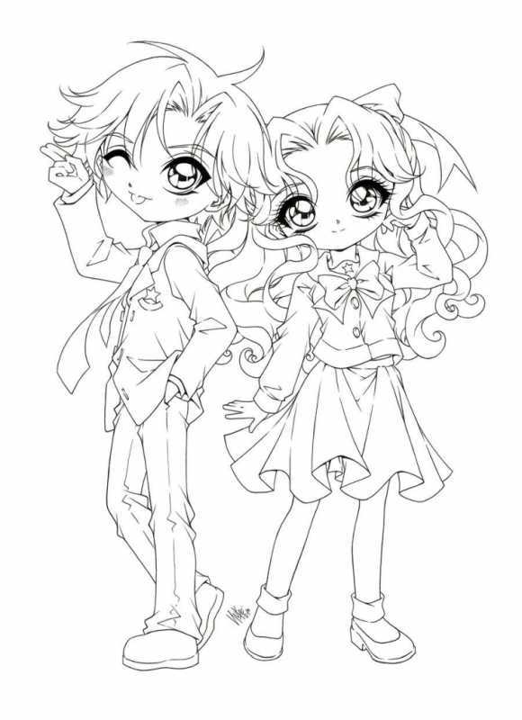 Раскраски Чиби