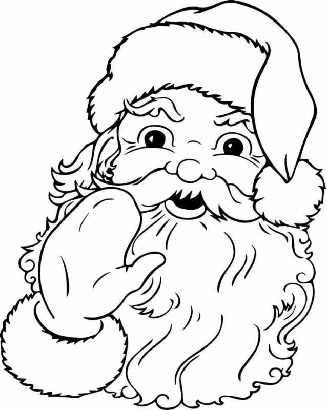 Санта Клаус раскраска