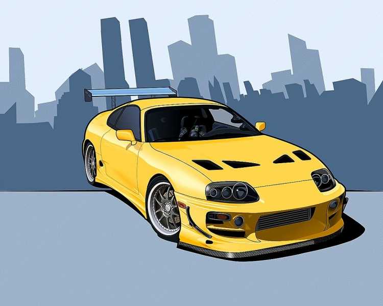 Раскраска Nissan Skyline r34