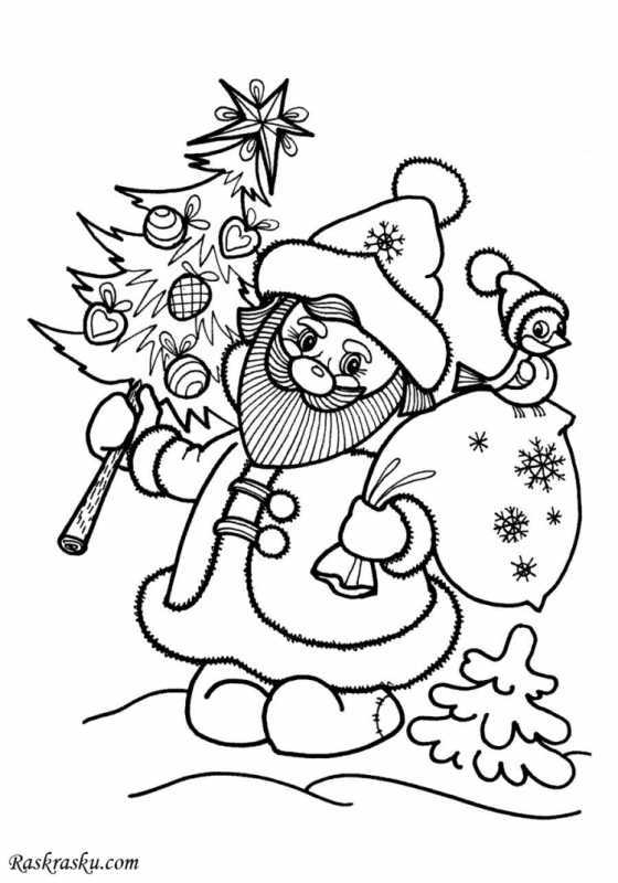 Новогодняя раскраска