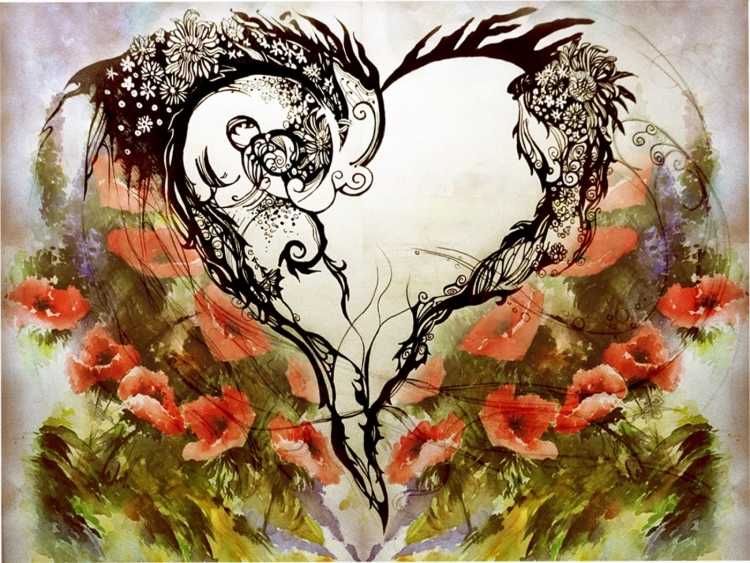 Сердце живопись