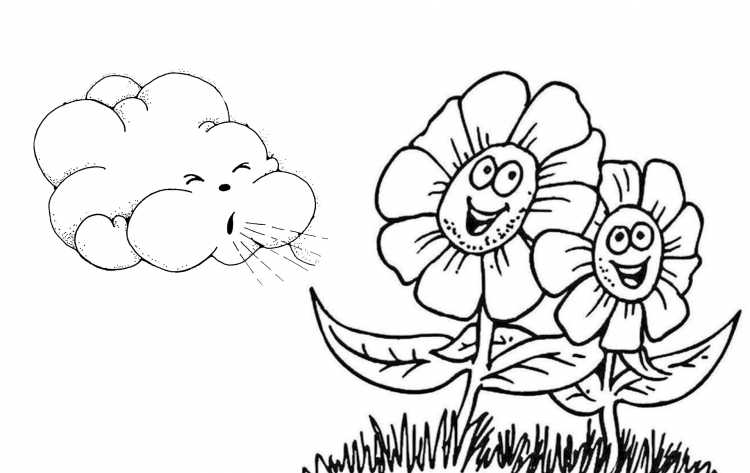 Маленькие цветочки раскраска